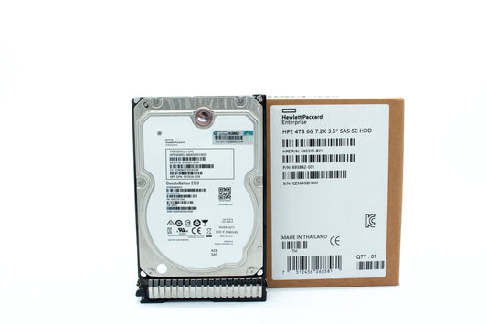 4TB hot-plug SAS hard disk drive - 7,200 RPM, 6Gb/sec transfer rate, 3.5-inch large form factor (LFF), Midline (MDL), SmartDrive Carrier (SC) - For use with Gen8/Gen9 or newer