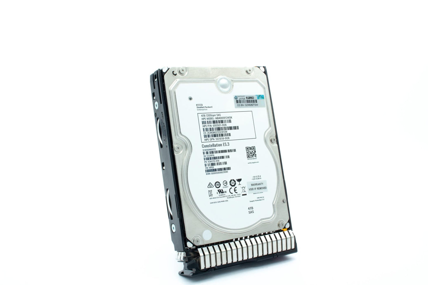 4TB hot-plug SAS hard disk drive - 7,200 RPM, 6Gb/sec transfer rate, 3.5-inch large form factor (LFF), Midline (MDL), SmartDrive Carrier (SC) - For use with Gen8/Gen9 or newer