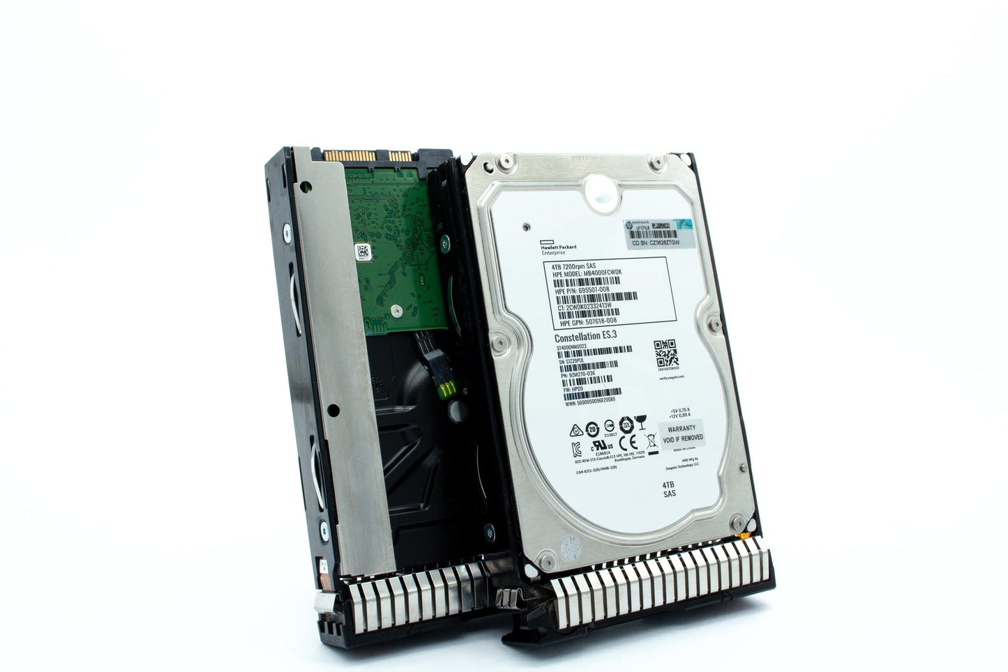 4TB hot-plug SAS hard disk drive - 7,200 RPM, 6Gb/sec transfer rate, 3.5-inch large form factor (LFF), Midline (MDL), SmartDrive Carrier (SC) - For use with Gen8/Gen9 or newer