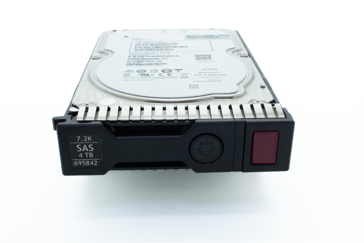 4TB hot-plug SAS hard disk drive - 7,200 RPM, 6Gb/sec transfer rate, 3.5-inch large form factor (LFF), Midline (MDL), SmartDrive Carrier (SC) - For use with Gen8/Gen9 or newer