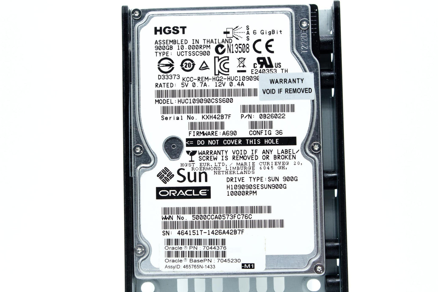 Sun 7044376 (900GB) 10K RPM SAS 2.5" HDD with EVO Bracket