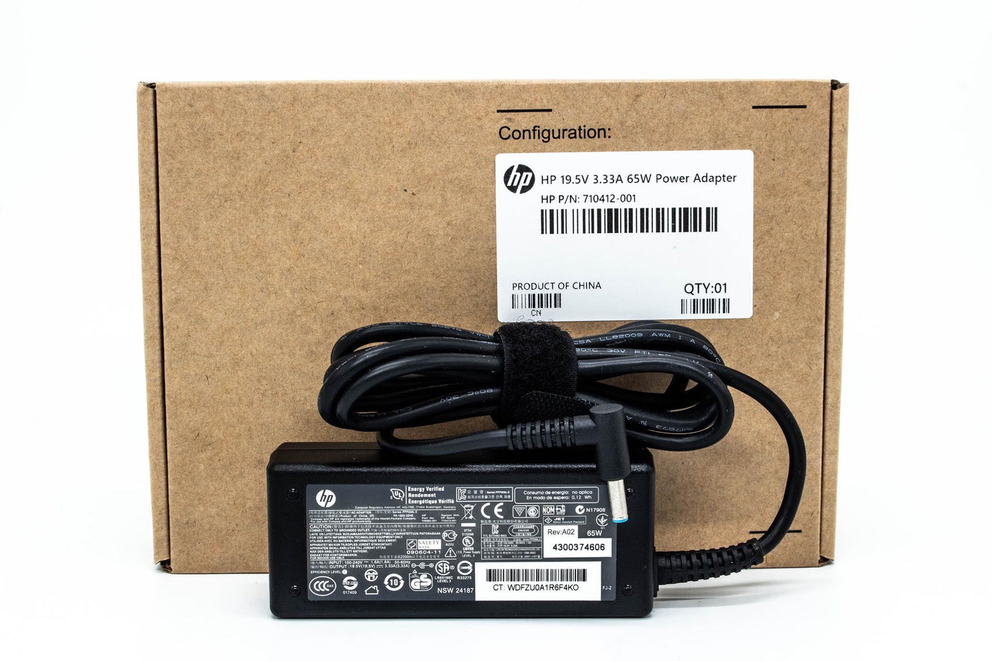 Smart AC power adapter (65 watt) - 4.5mm barrel connector, non-power factor correcting (NPFC) - Requires 3-wire AC power cord with C5 connector (Prohibited to India and China)