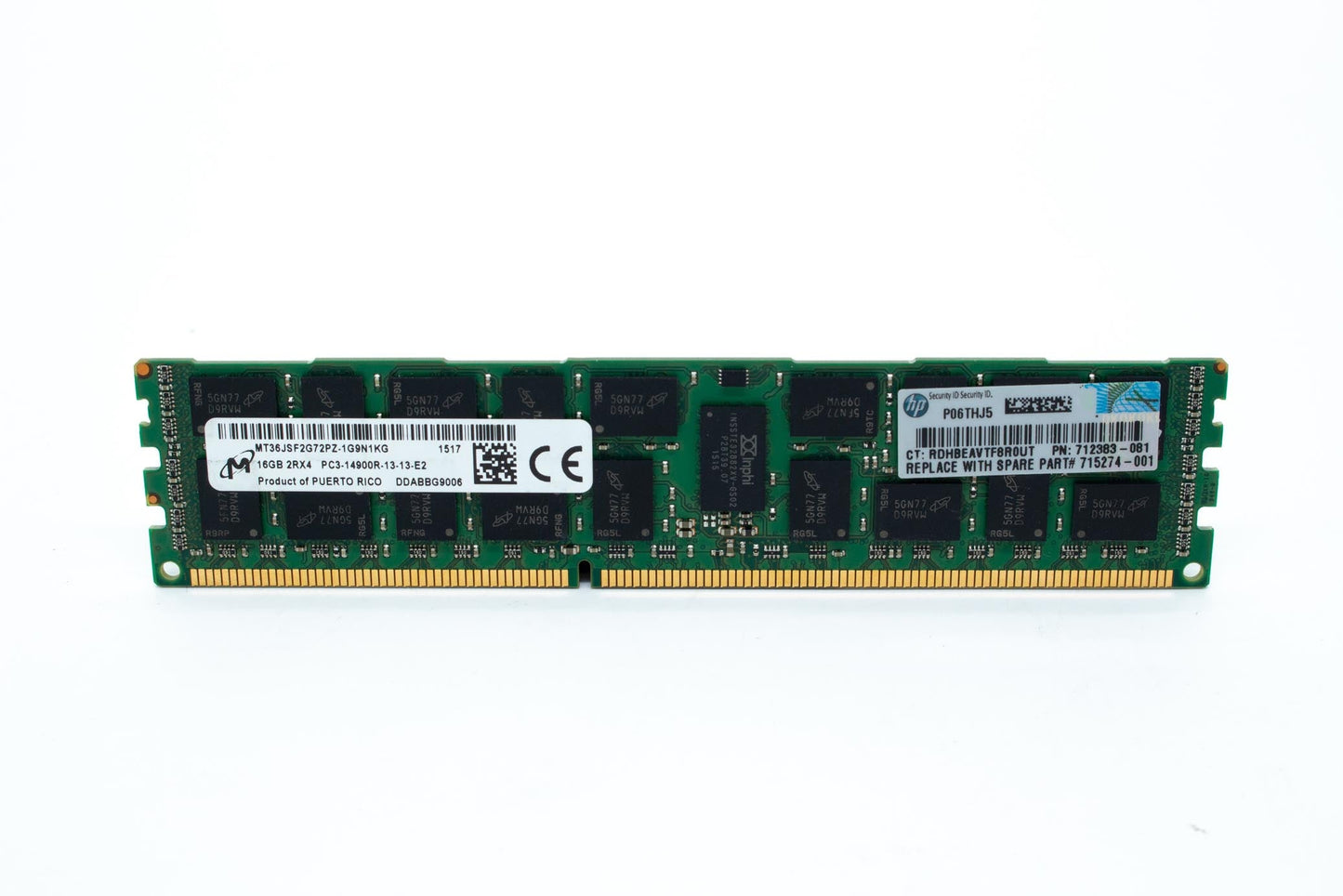 DIMM,16GB PC3-14900R,1Gx4