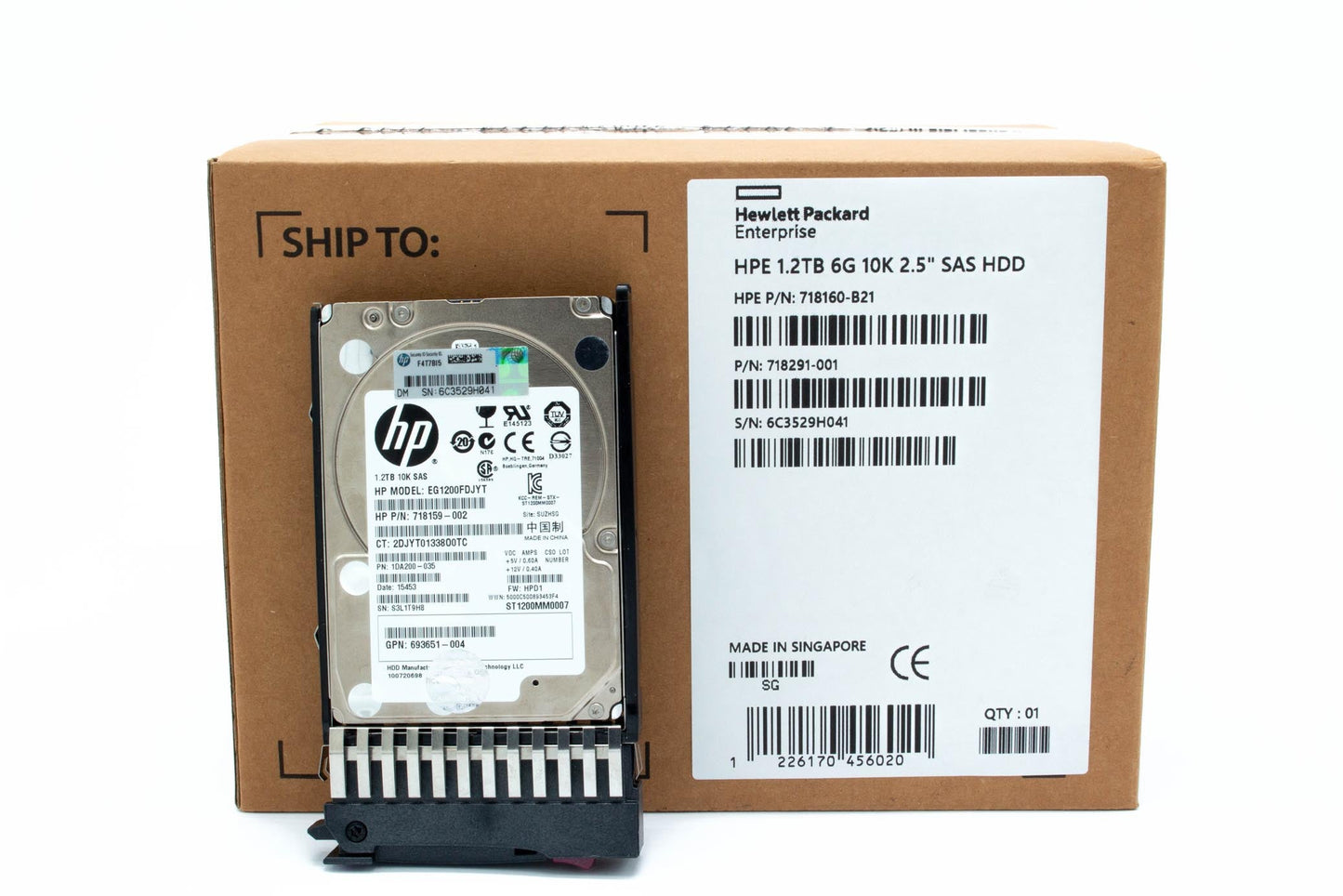 1.2TB SAS dual-port, hot-plug hard drive - 6Gb/sec transfer rate, 10,000 RPM, 2.5-inch small form factor (SFF) - For use with Gen7 or earlier models