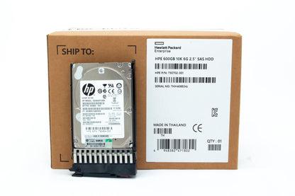 600GB SAS hard disk drive (HDD) - 6 Gb/s interface, 10,000 RPM, 2.5-inch large form factor (SFF) - For use with MSA, NEBS certified
