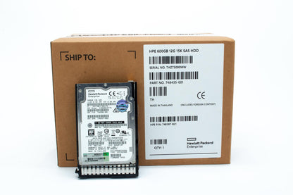 600GB hot-plug SAS hard disk drive - 15,000 RPM, 12Gb/sec transfer rate, 2.5-inch small form factor (SFF), Enterprise, 512e format, SmartDrive Carrier (SC) - For use with Gen8/Gen9 or newer