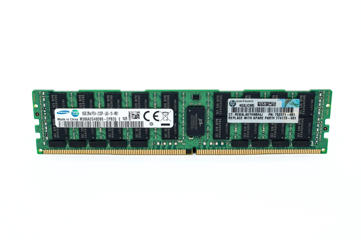 16GB PC4-2133P-L - Load Reduced DIMM (LRDIMM) , Synchronous Dynamic Random Access Memory (SDRAM) module, DDR4, organized as 2Gx4