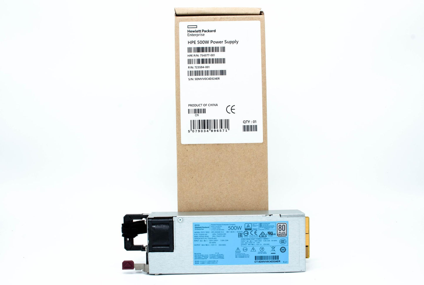 PS,GNRC,1U,12V,500W,HTPLG,HE-P,G9