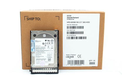 600GB hot-plug SAS hard disk drive - 12Gb/sec transfer rate, 10,000 RPM, 2.5-inch small form factor (SFF), SmartDrive Carrier (SC) - For use with Gen8/Gen9 or newer ;