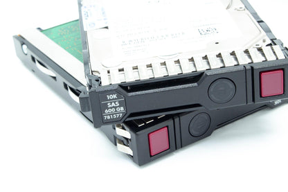 600GB hot-plug SAS hard disk drive - 12Gb/sec transfer rate, 10,000 RPM, 2.5-inch small form factor (SFF), SmartDrive Carrier (SC) - For use with Gen8/Gen9 or newer ;