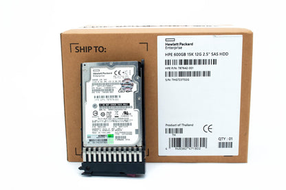 600GB SAS hard disk drive MSA - 12Gb/sec transfer rate, 15,000 RPM, 2.5-inch small form factor (SFF), Enterprise (only: MSA G3, MSA G4)