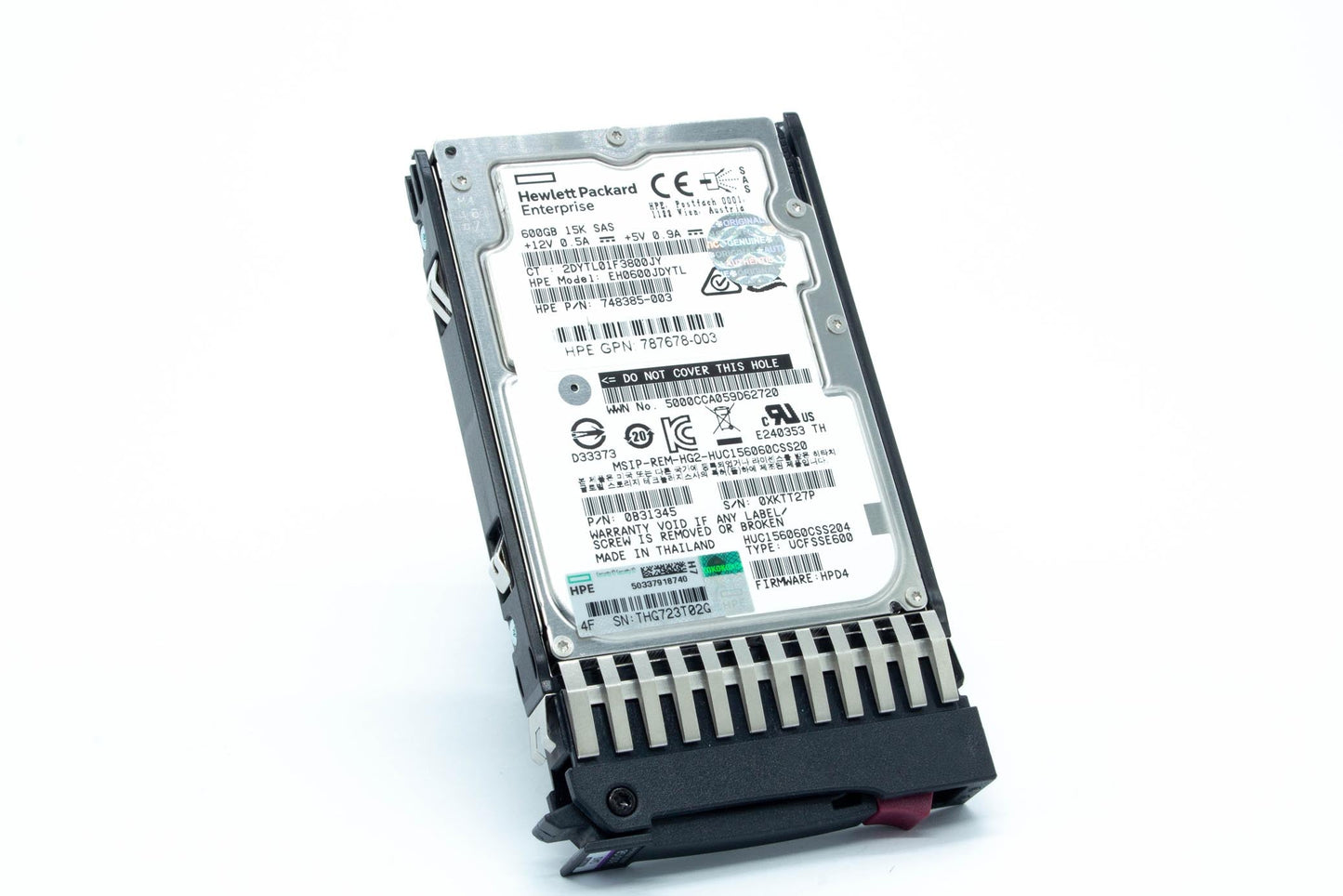 600GB SAS hard disk drive MSA - 12Gb/sec transfer rate, 15,000 RPM, 2.5-inch small form factor (SFF), Enterprise (only: MSA G3, MSA G4)