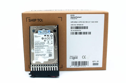 1.2TB SAS hard disk drive MSA - 12Gb/sec transfer rate, 10,000 RPM, 2.5-inch small form factor (SFF), Enterprise