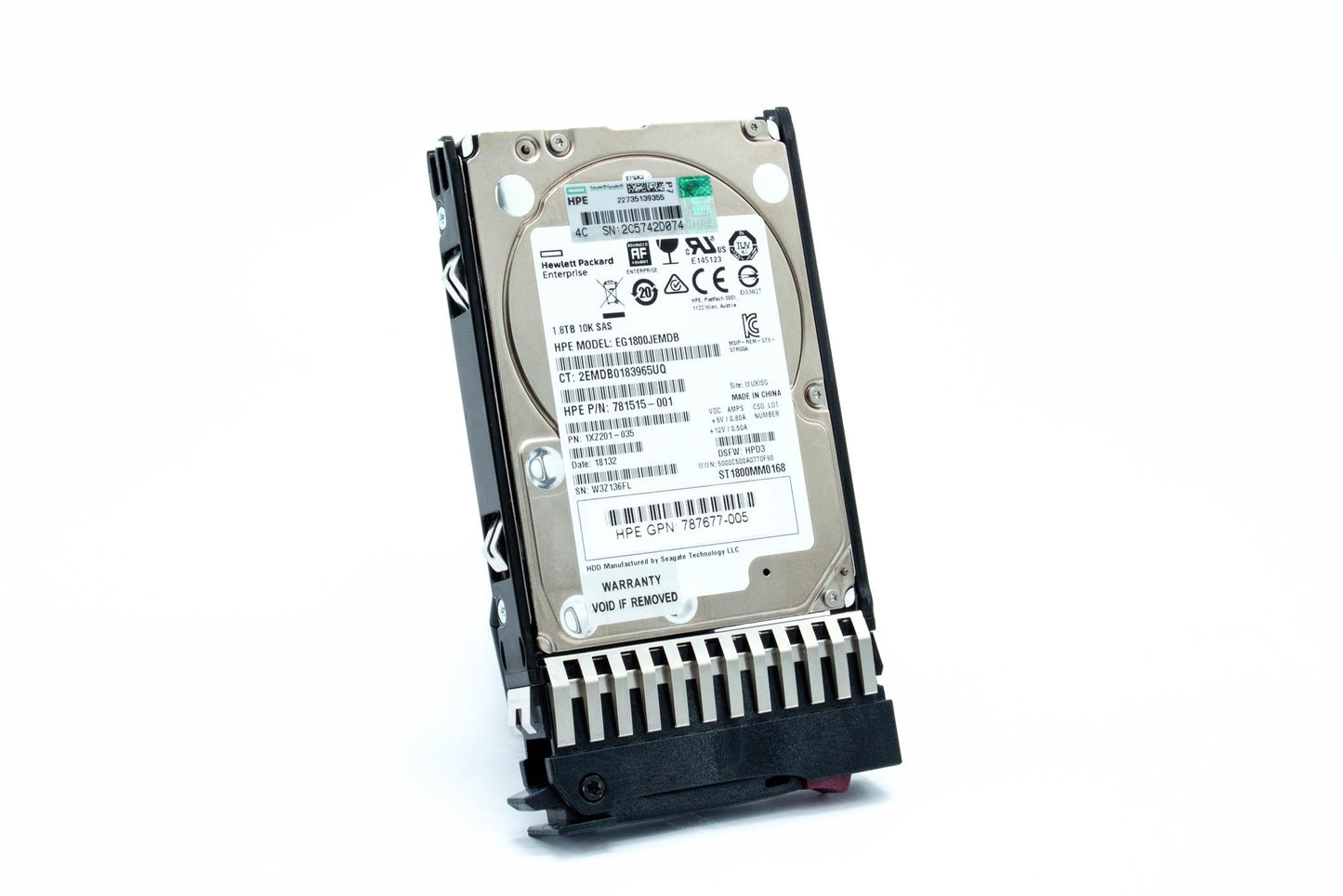 1.8TB SAS hard disk drive MSA - 12Gb/sec transfer rate, 10,000 RPM, 2.5-inch small form factor (SFF), 512e format, Enterprise