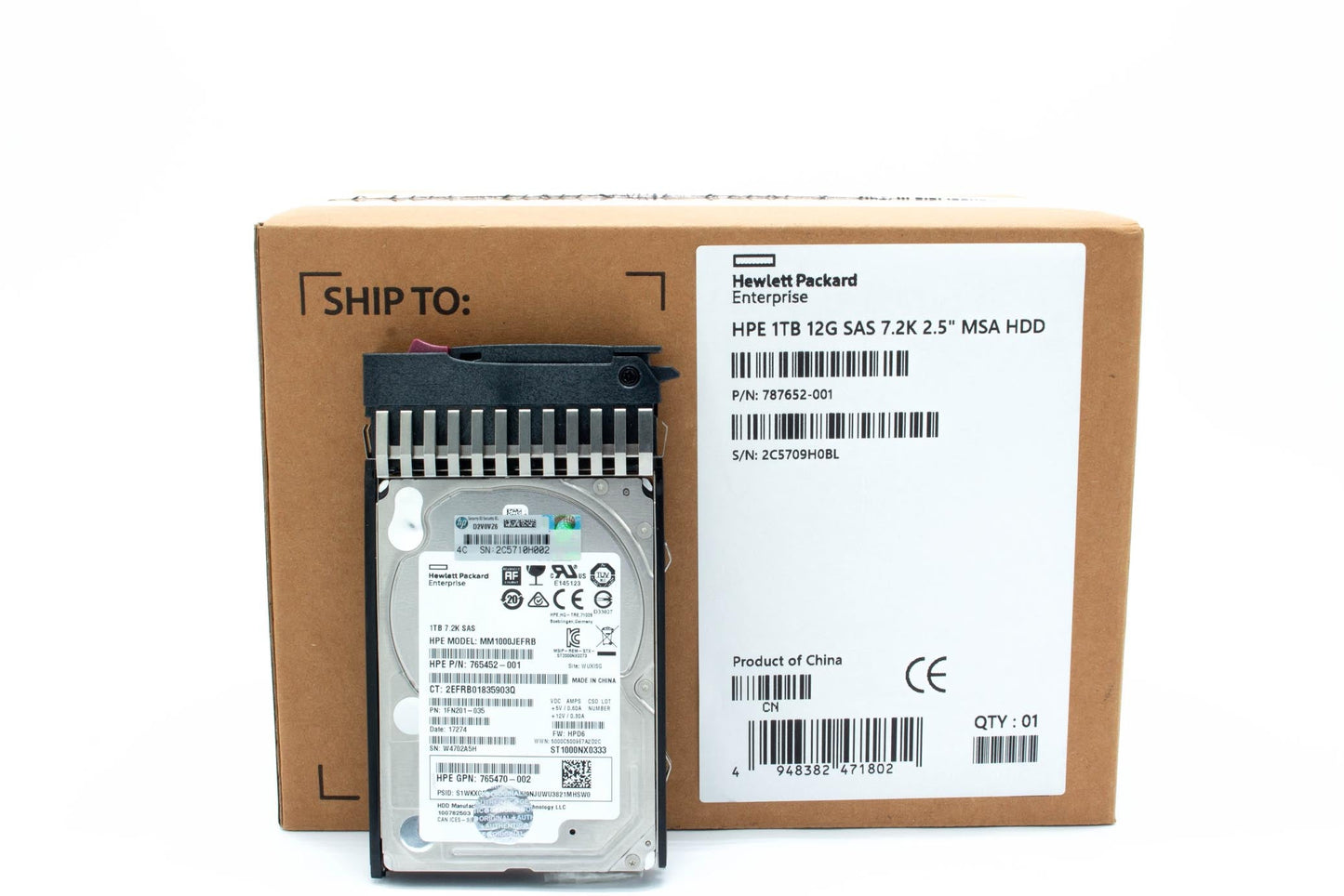 1TB MSA SAS enterprise hard drive - 7.200 RPM, 2.5-inch small form factor (SFF), 12Gb/s interface, dual port, 512e format