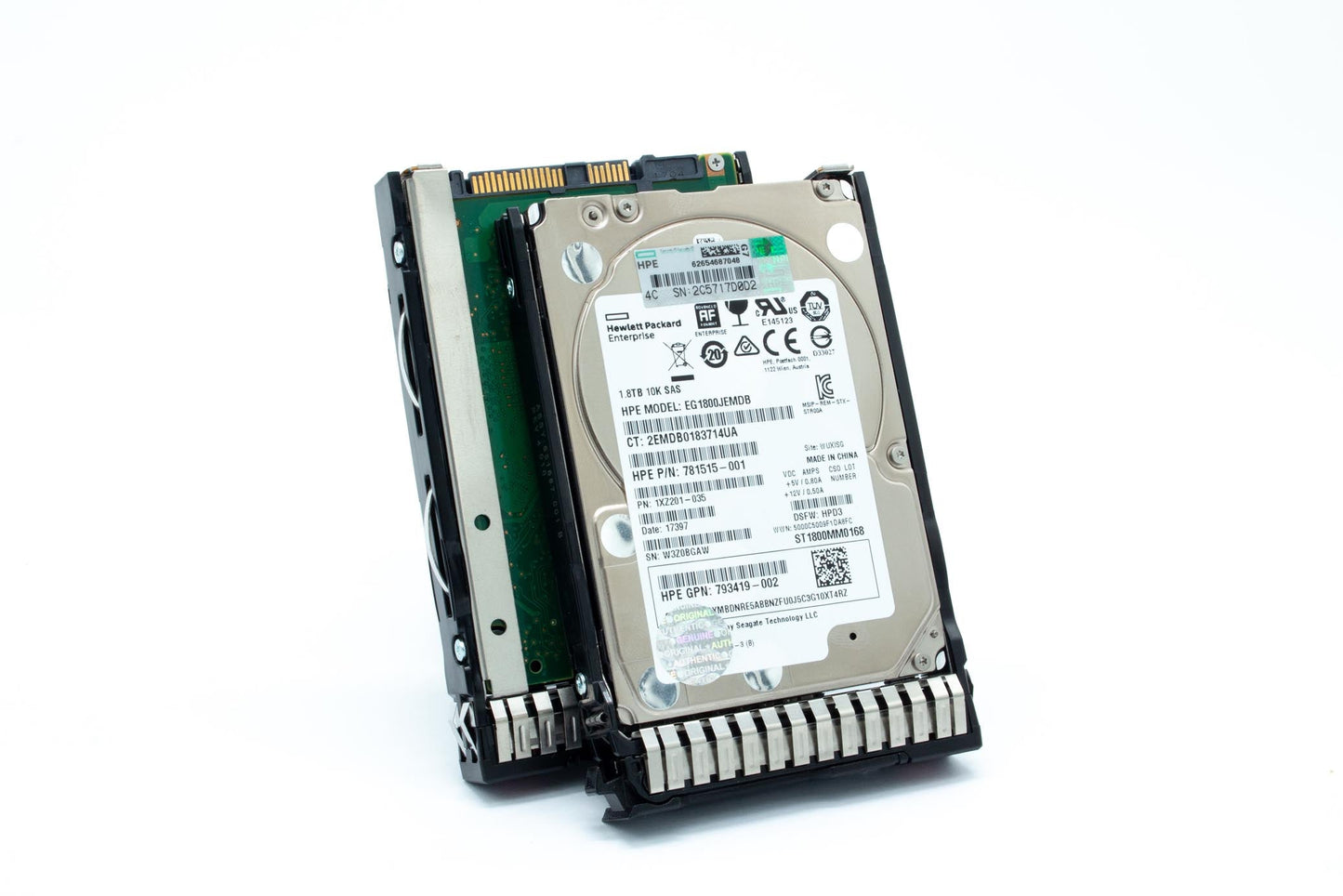 1.8TB hot-plug SAS hard disk drive - 12Gb/sec transfer rate, 10,000 RPM, 2.5-inch small form factor (SFF), Enterprise, 512e format, SmartDrive Carrier (SC) - For use with Gen8/Gen9 or newer