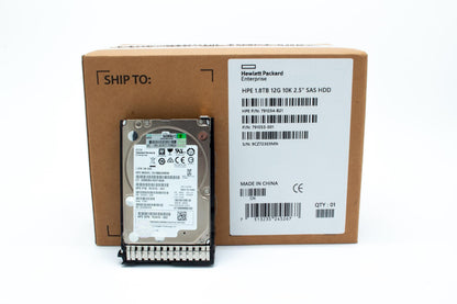 1.8TB hot-plug SAS hard disk drive - 12Gb/sec transfer rate, 10,000 RPM, 2.5-inch small form factor (SFF), Enterprise, 512e format, SmartDrive Carrier (SC) - For use with Gen8/Gen9 or newer