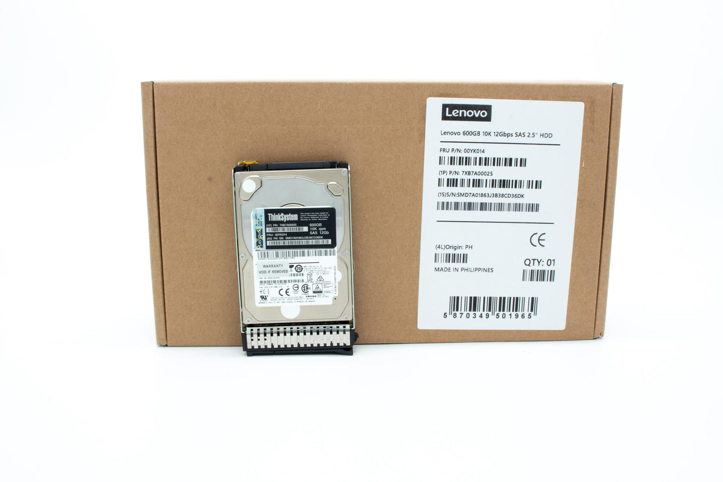 IBM/ Lenovo ThinkSystem 00YK014 7XB7A00025 2.5" 600GB 10K SAS 12G HARD DRIVE