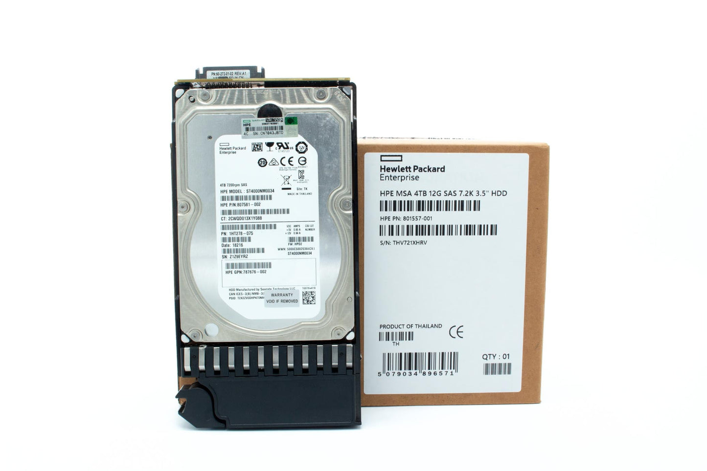 4TB SAS MSA hard drive - 7,200 RPM, 3.5-inch large form factor (LFF), 12 Gb/s interface, midline (MDL)