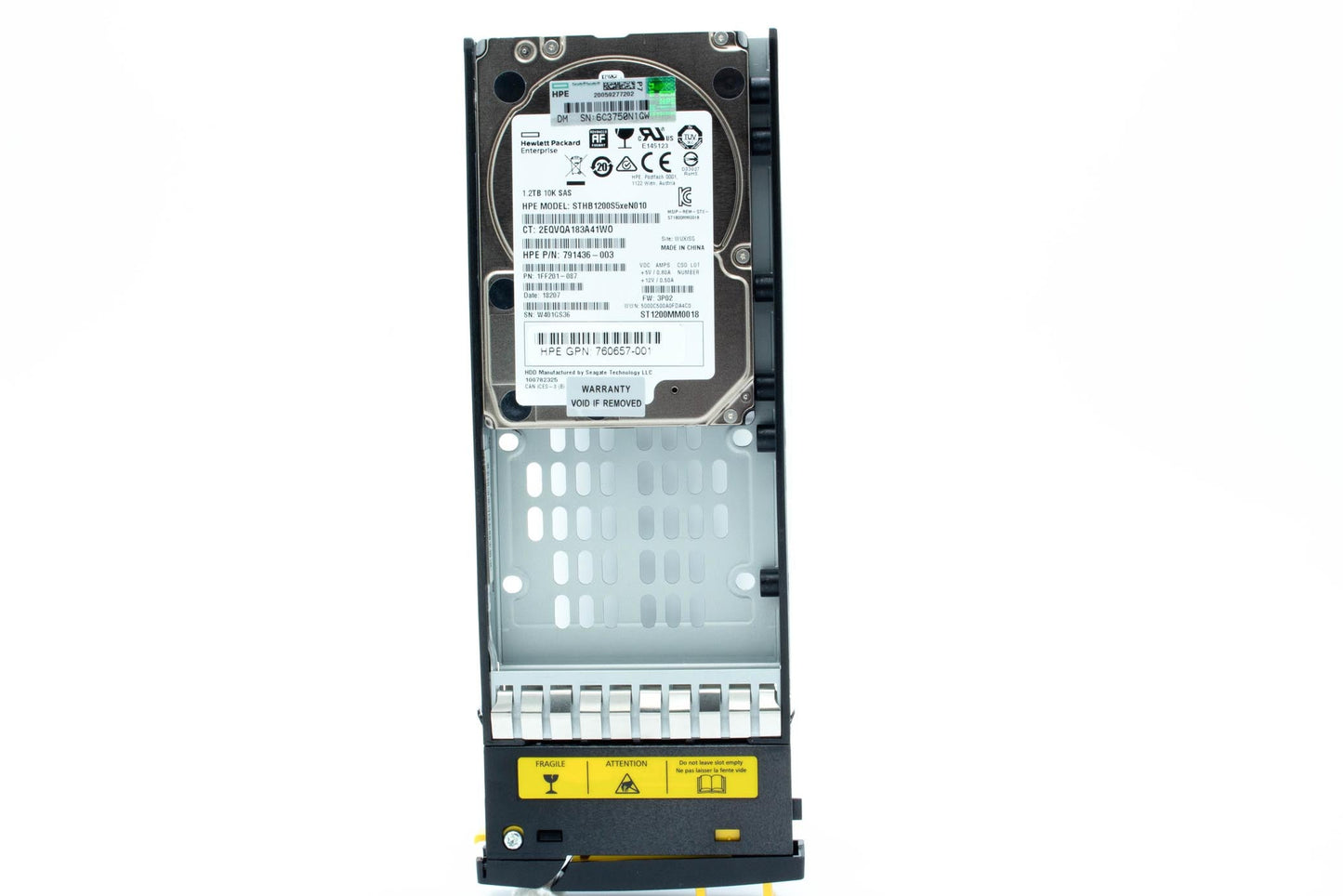 1.2TB SAS hard drive - 6Gb/s transfer rate, 2.5-inch small form factor (SFF), 3PAR drive model STHB1200S5xeN010 - For use with 3PAR 7000 storage systems