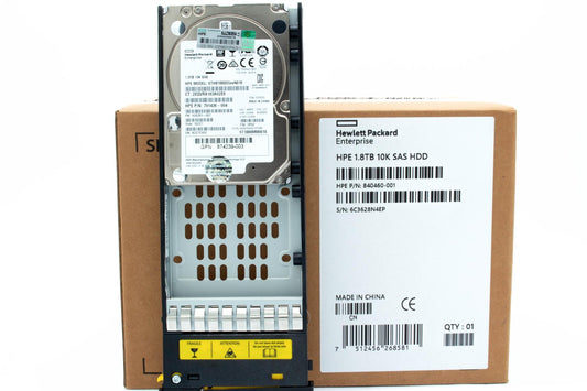 1.8TB SAS hard drive - 10,00 RPM, 6Gb/s transfer rate, 2.5-inch Small Form Factor (SFF), 3PAR model STHB1800S5xeN010 - For use with 3PAR 8000 storage systems