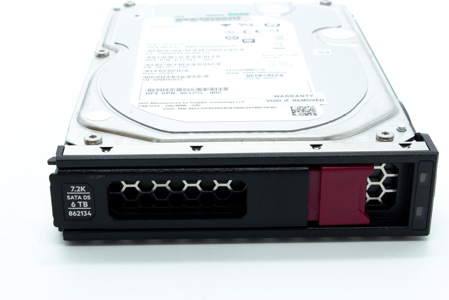 6TB SATA hard drive - 7,200 RPM, 3.5-inch large form factor (LFF),6Gb/s transfer rate interface, low profile (LP), Midline (MDL), 512e format , digitally signed firmware (DS)