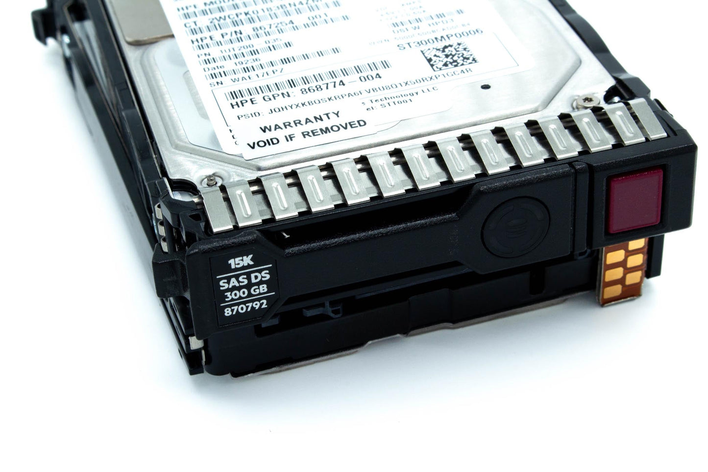 300GB SAS hard drive - 12 Gb/s interface, 15,000 RPM, 2.5-inch small form factor (SFF), enterprise drive, smart carrier (SC), digitally signed firmware ;