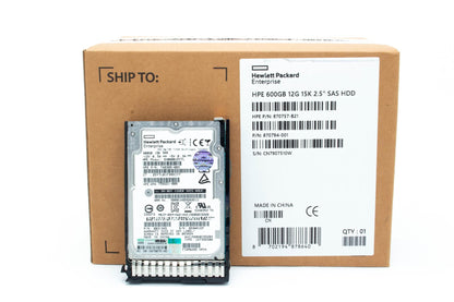 600GB SAS hard drive - 12Gb/s interface, 15,000 RPM, 2.5-inch small form factor (SFF), enterprise drive, smart carrier (SC), digitally signed firmware