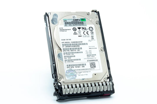 300GB SAS hard drive - 12Gb/s interface, 10,000 RPM, 2.5-inch small form factor (SFF), smart carrier (SC), digitally signed firmware
