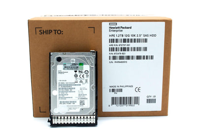 1.2TB Serial Attached SCSI (SAS) hard drive - 12 Gb/s interface, 10,000 RPM, 2.5-inch Small Form Factor (SFF), Smart Carrier (SC), Digitally Signed (DS) firmware ;