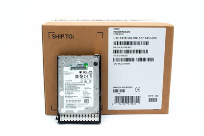 1.8TB Serial Attached SCSI (SAS) hard drive - 12 Gb/s interface, 10,000 RPM, 2.5-inch Small Form Factor (SFF), Enterprise drive, 512e format, Digitally Signed (DS) firmware