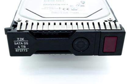 4TB hard disk drive - SATA interface, 6Gb/s interface, 3.5-inch large form factor (LFF), 7,200 RPM, smart carrier (SC), digitally signed firmware