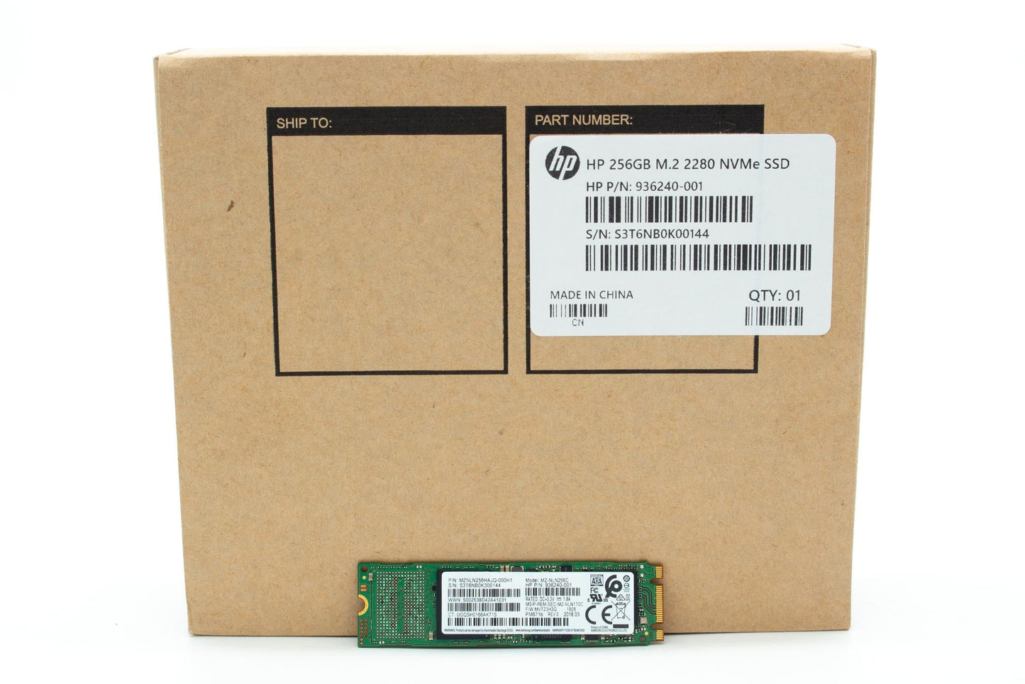 L11634-001 / MZVLB256HAHQ-000H1 256GB Solid-State Drive - 2280 M2 SS NVMe TLC
