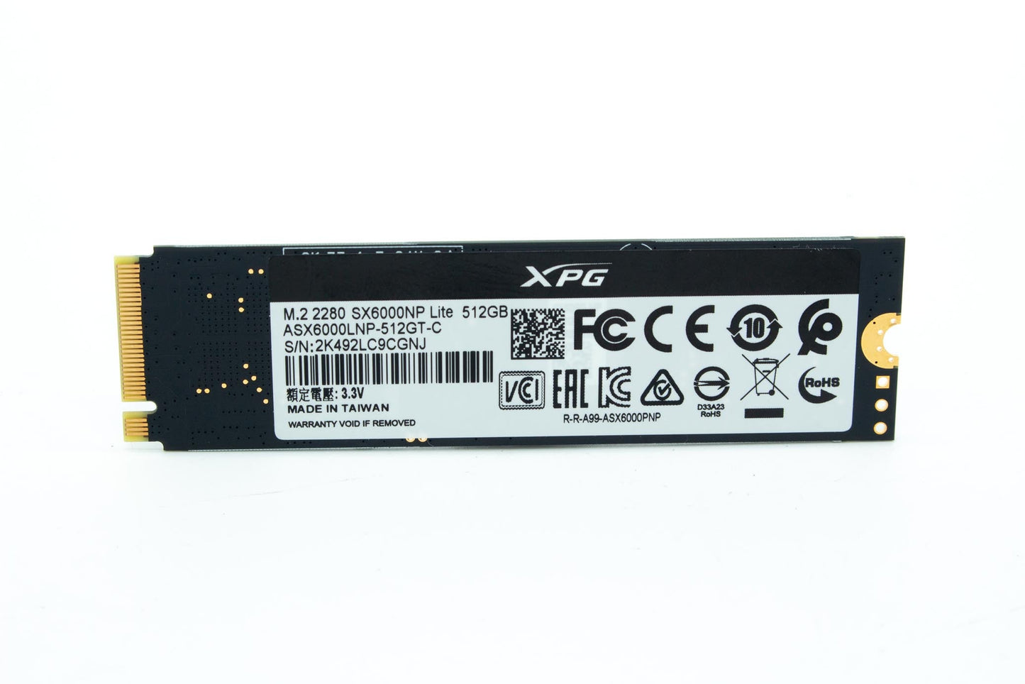 Adata SX6000 512GB NVMe M.2 Solid State Drive - ASX6000LNP-512GT-C