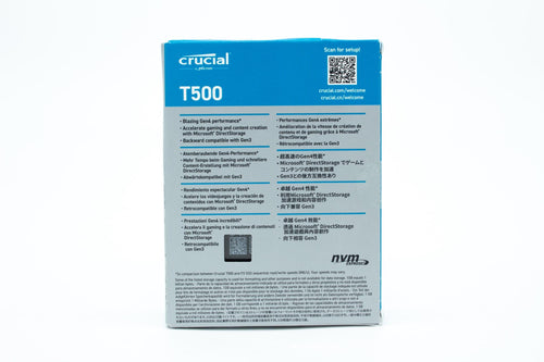 Crucial T500 500GB Gen4 NVMe M.2 Internal Gaming SSD, Up to 7200MB/s, Laptop & Desktop Compatible + 1mo Adobe CC All Apps - CT500T500SSD8