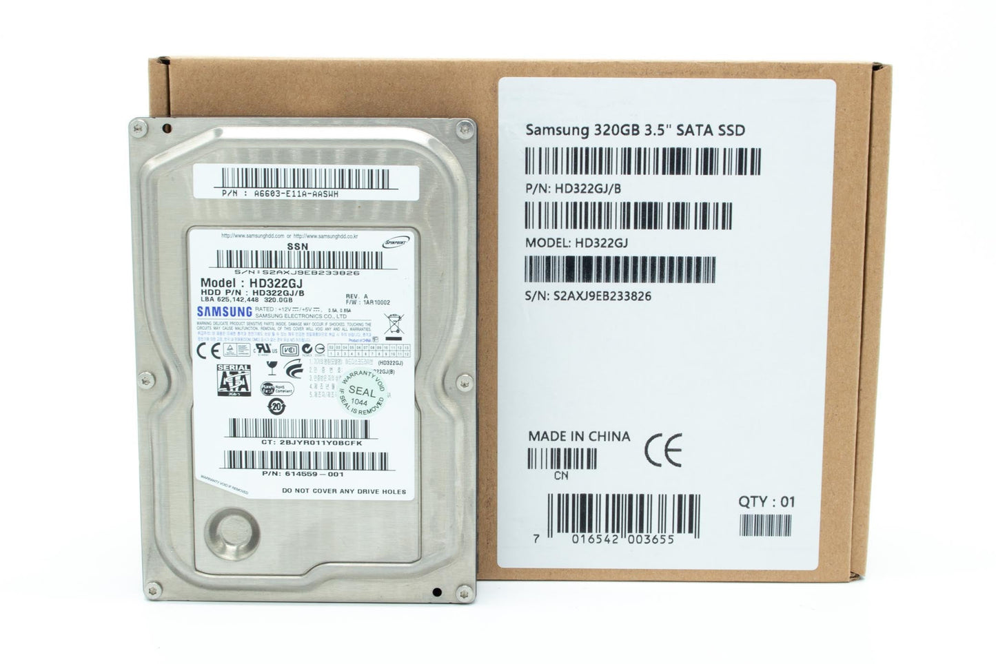 HD322GJ, HD322GJ/Z4, FW 1AR10001, Samsung 320GB SATA 3.5 Hard Drive