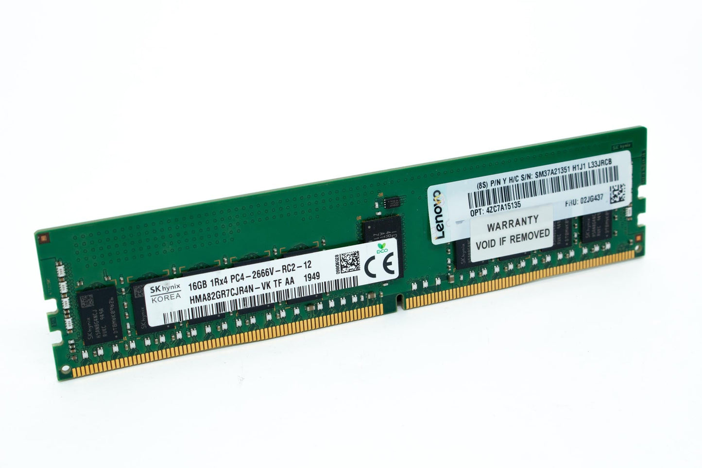 SK HYNIX HMA82GR7AFR4N-VK 16GB 1RX4 PC4-2666V DDR4 MEMORY,02JG437