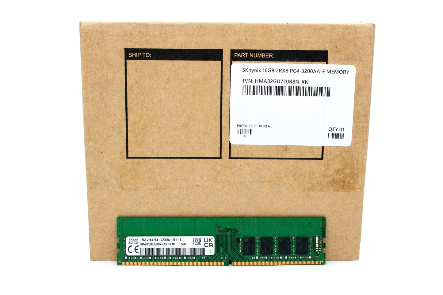 HP Hynix 16GB PC4-3200AA EE1 ECC Unbuffered 288pin L94258-591 HMA82GU7DJR8N-XN