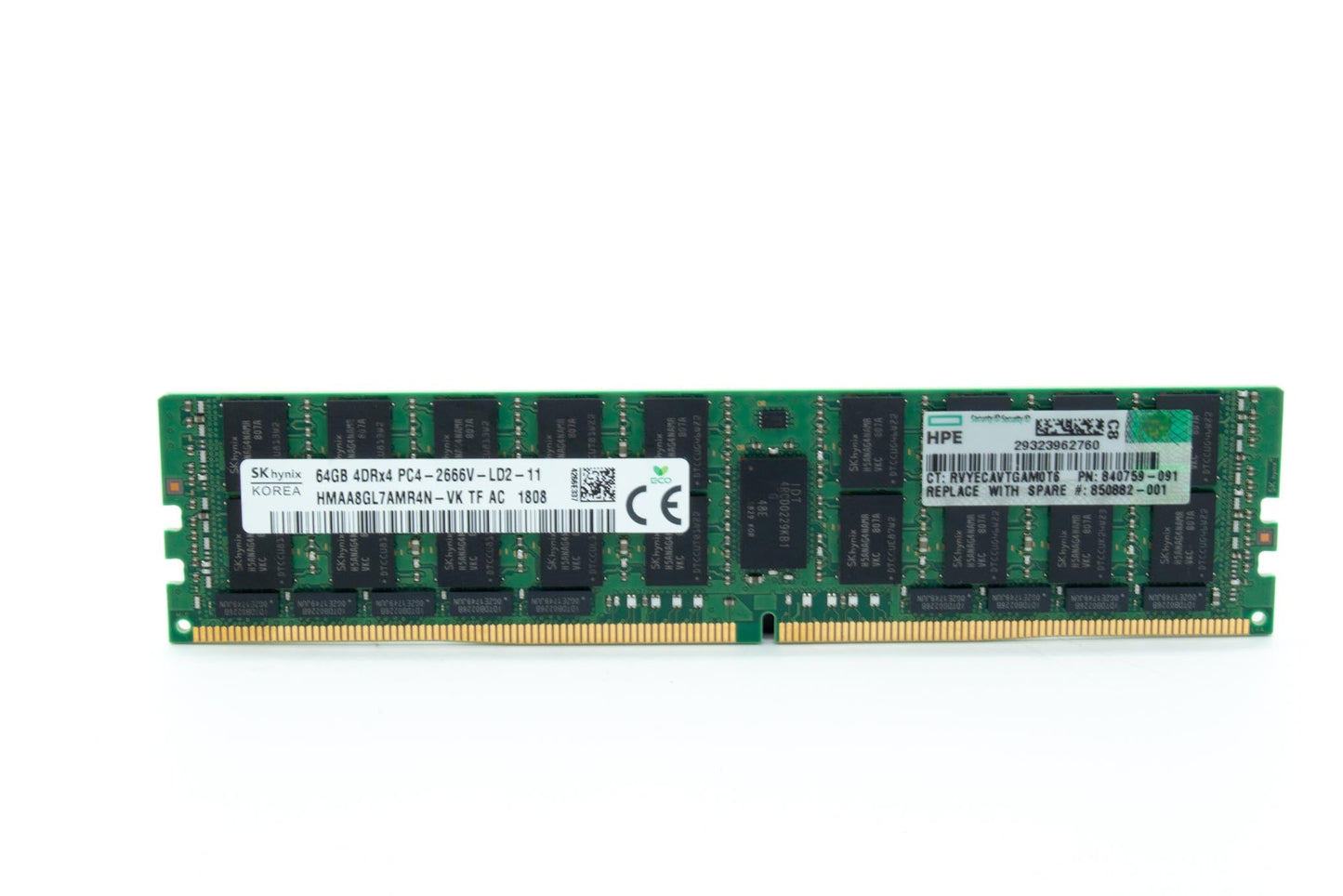 SK Hynix 64GB 4DRx4 PC4-2666V TF Server Memory,HMAA8GL7AMR4N-VK ,840759-091,850882-001