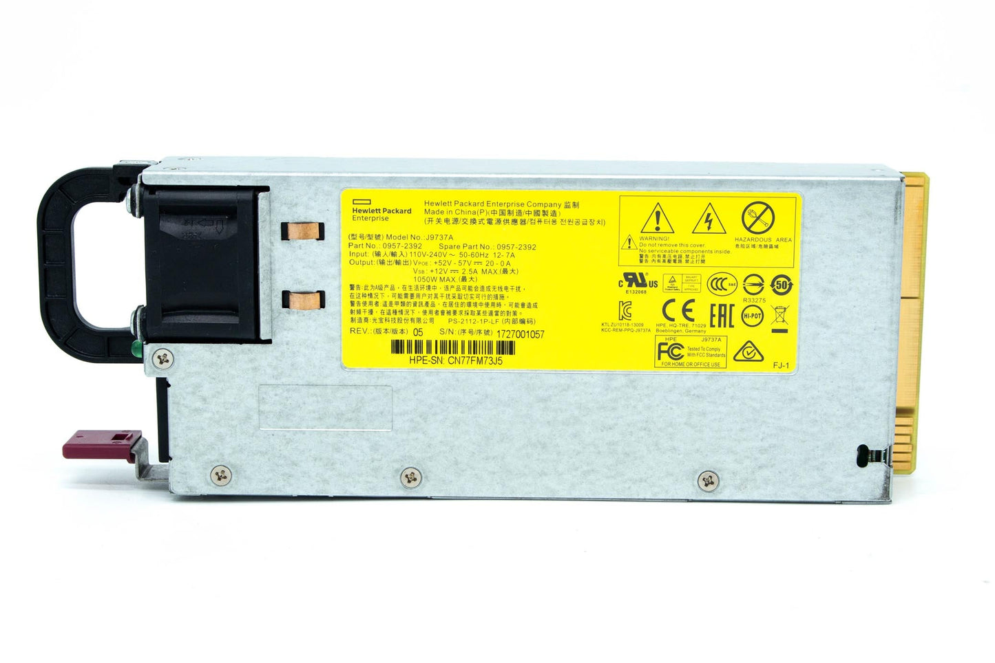 HP 0957-2392 1050W AC 110-240VAC Power Supply J9737A