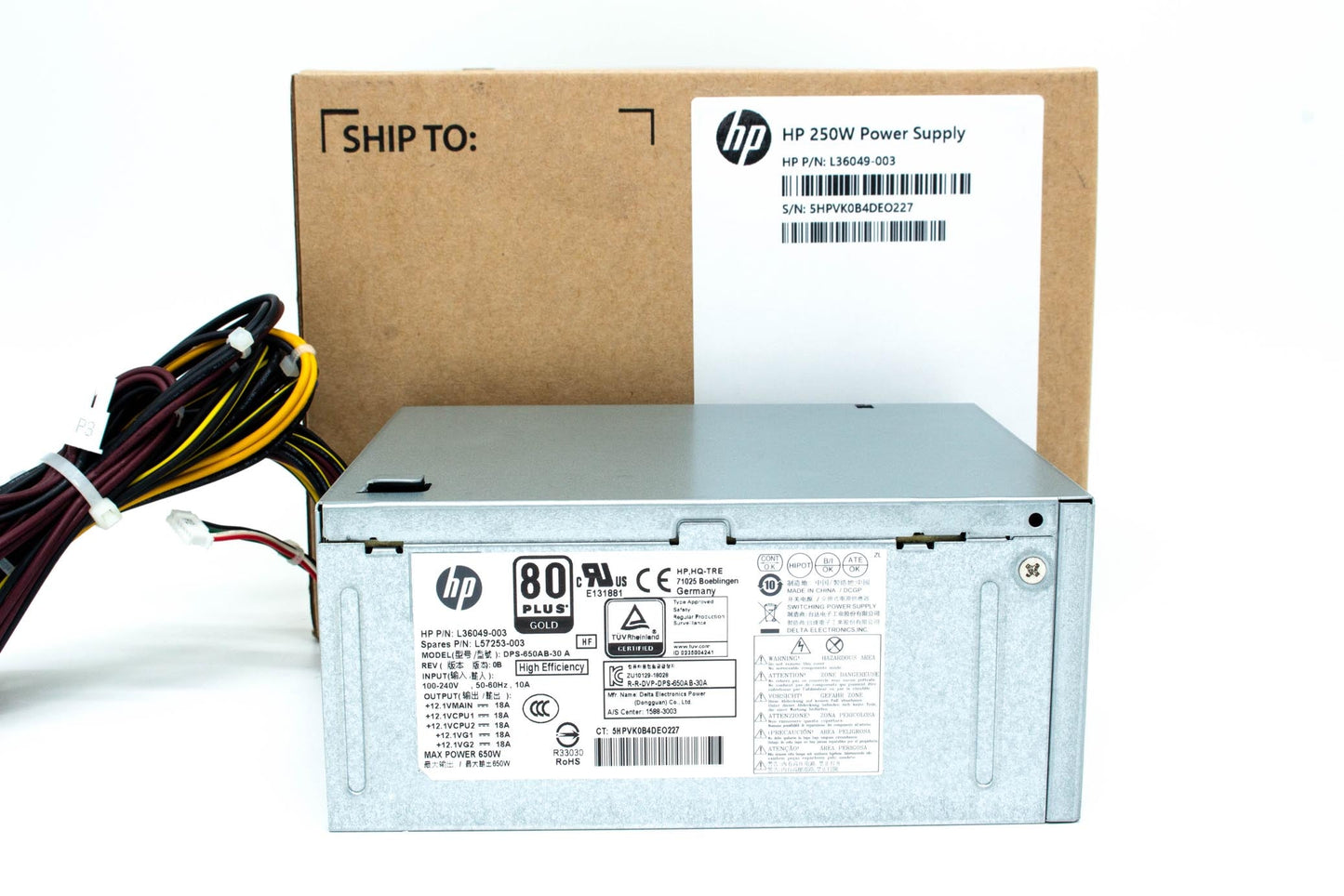 HP L36049-003 Z2 G4 650 Watt Power Supply
