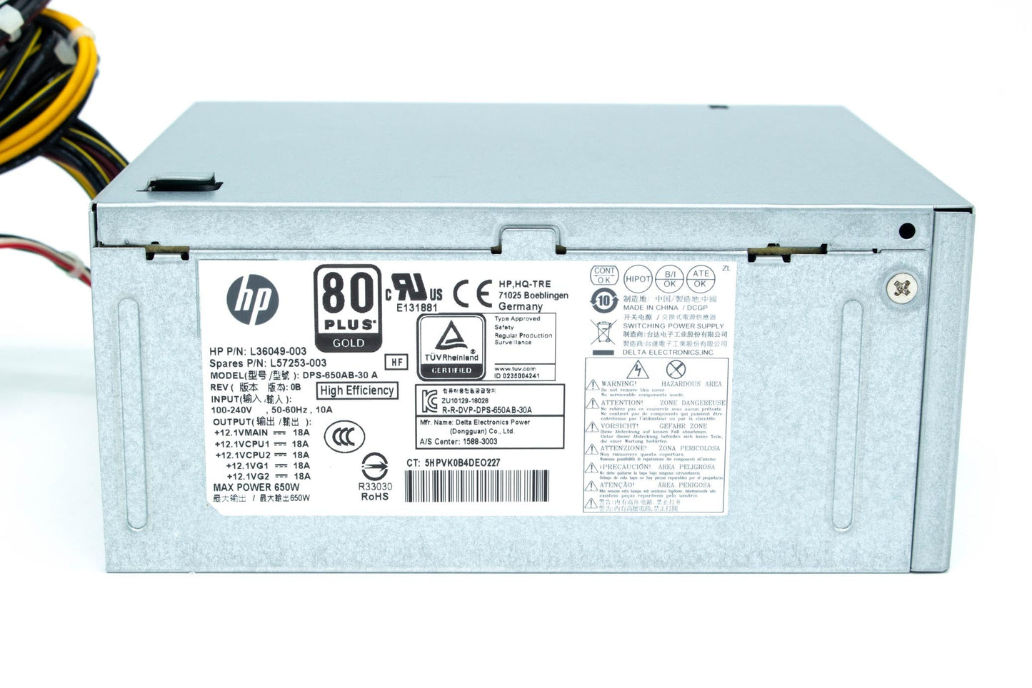 HP L36049-003 Z2 G4 650 Watt Power Supply