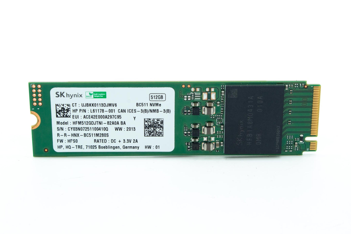 512GB M.2 2280 BC511 PCIe Gen3x4 value