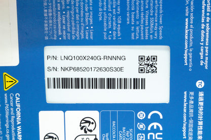 Lexar 240GB 2.5" SATA III Internal SSD, Up to 550MB/s Read (LNQ100X240G-RNNNG)