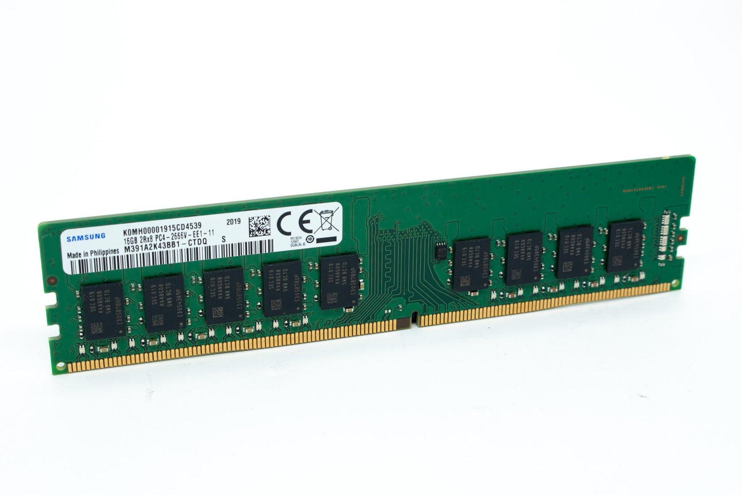 Samsung Memory M391A2K43BB1-CTD 16GB (1 x 16GB) DDR4 PC4-21300 2666MHz Memory Compatible with Desktops and Workstations