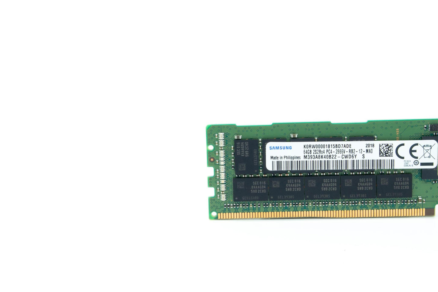 6X 64GB RAM DDR4 Samsung 2S2RX4 PC4-2666V-RB2-12-MA0 M393A8K40B22-CWD6Y S