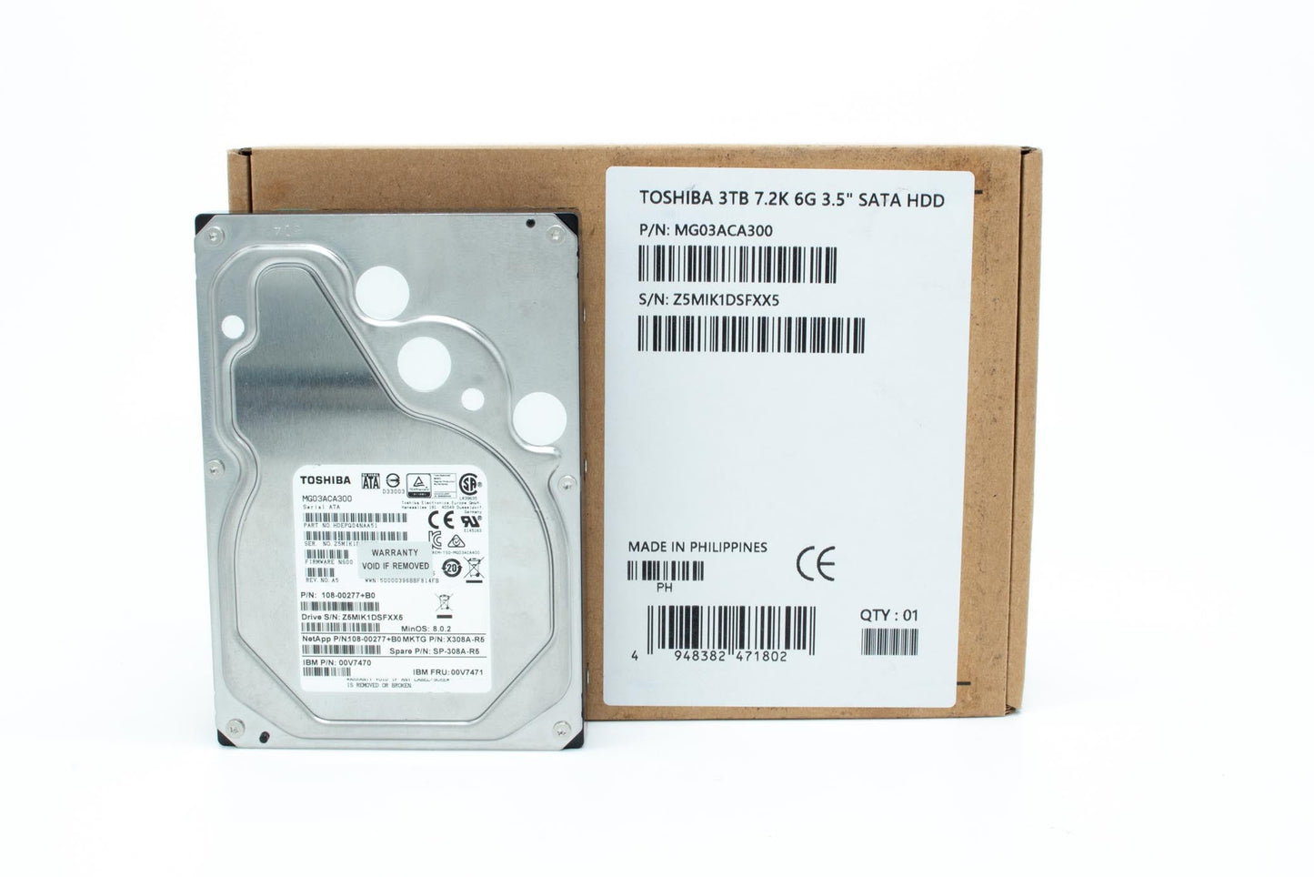 Toshiba MG03ACA300 Toshiba HDD MG03ACA300 3TB SATA III 6Gb-s 7200rpm 64MB 3.5inch Bare Drive