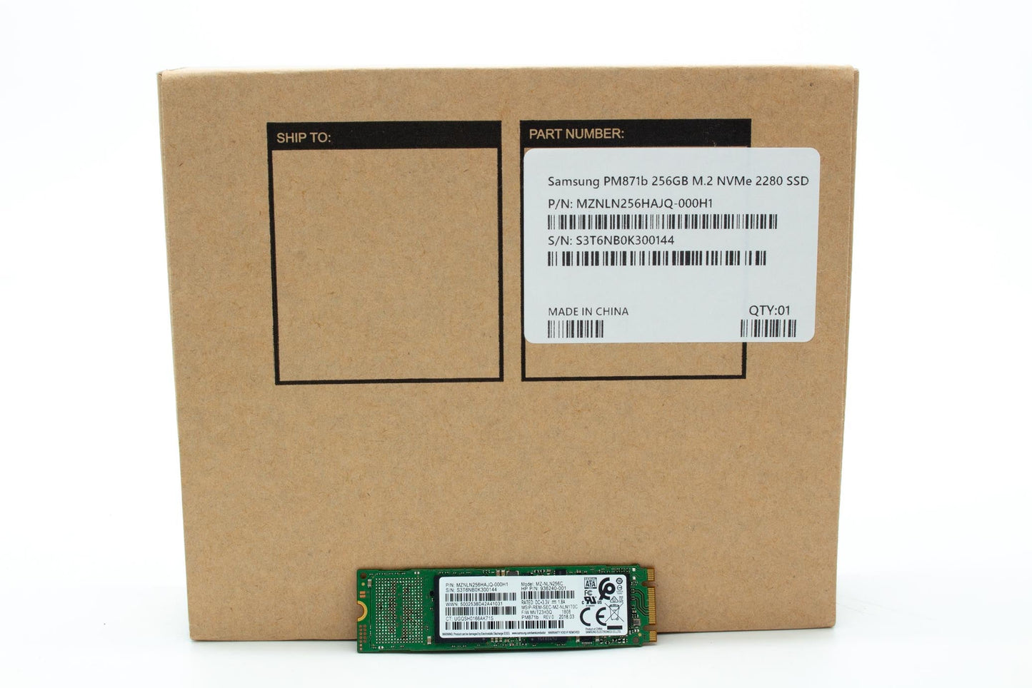 L11634-001 / MZVLB256HAHQ-000H1 256GB Solid-State Drive - 2280 M2 SS NVMe TLC