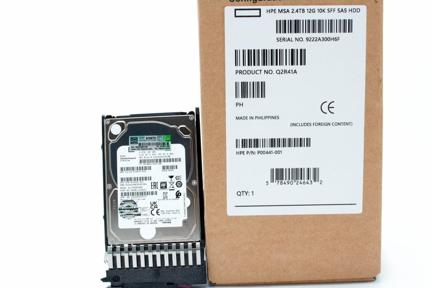 2.4TB SAS hard drive - 2.5-inch small form factor (SFF), 12G, 512e, 10,000 RPM