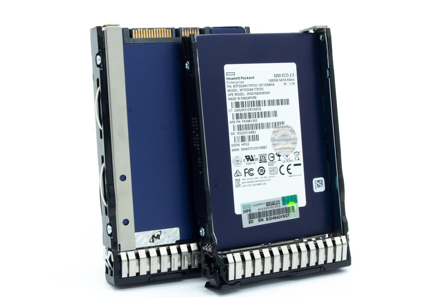1.92TB SATA Solid State Drive (SSD) - 2.5-inch Small Form Factor (SFF), Read Intensive (RI), Smart Carrier (SC), Digitally Signed Firmware (DS)